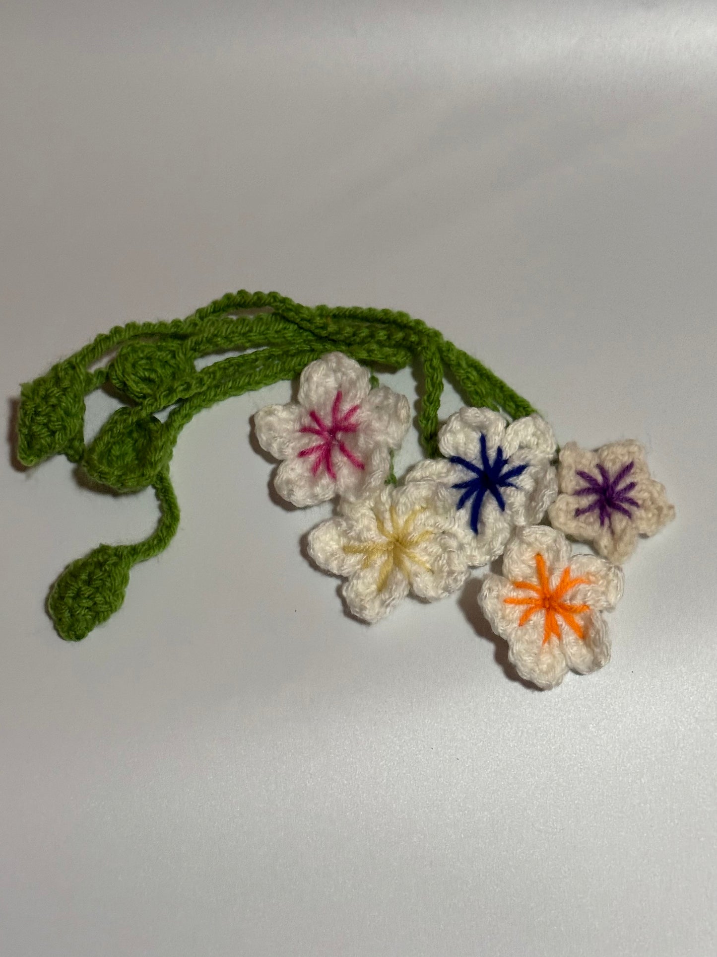 Flores a Crochet- Marcapáginas Artesanal Echos a Mano