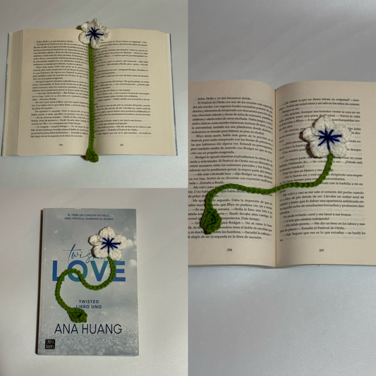 Flores a Crochet- Marcapáginas Artesanal Echos a Mano